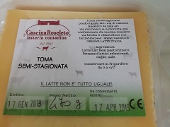 toma semi-stagionata 500 gr