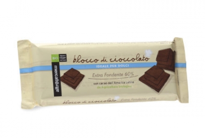 blocco cioccolato fondente bio 200g