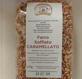 farro soffiato caramellato 125 gr