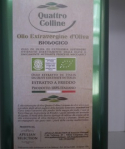 Olio extravergine di olive "quattro colline"  (PUGLIA) 5 LT