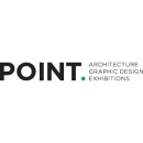 logo POINT architecture, graphic design, exhibition